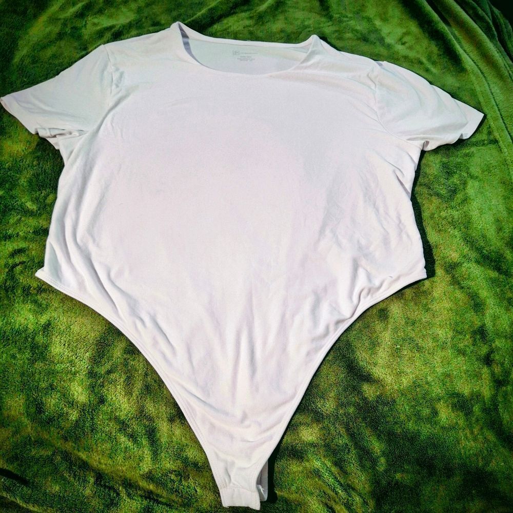 No Boundaries White Scoop Neck Bodysuit